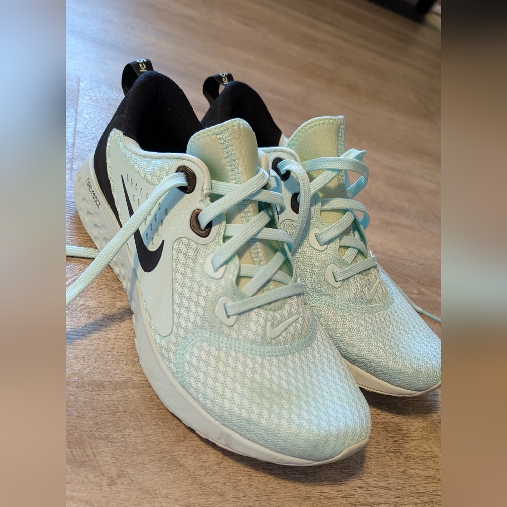 Nike Legend React Sneakers, Mint/Black, Women's 9